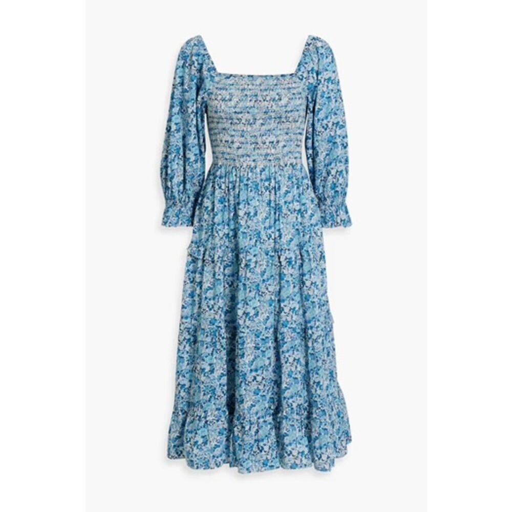 LoveShackFancy X Libery of London Minnie Floral-Print Midi Dress NWT